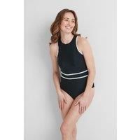 TOG24 Womens High Neck Swimsuit Supportive Mesh-Lined Halterneck One-Piece