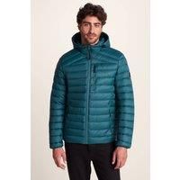 TOG24 Men's 'North' Hooded Down Jacket in Green | Size: Small