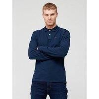 Hackett Slim Fit Longsleeve Polo Shirt - Navy