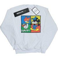 Disney  Clothes Swap  girls's Children's Sweatshirt in White
