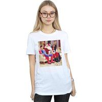 Friends Couch Santa Cotton Boyfriend T-Shirt In White