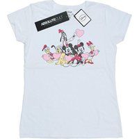 Disney Women's Mickey Mouse Love Friends T-Shirt