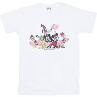 Disney Women's Mickey Mouse Love Friends Boyfriend Fit T-Shirt