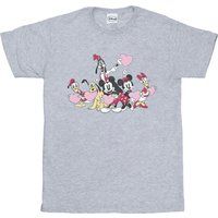 Disney Women's Mickey Mouse Love Friends Boyfriend Fit T-Shirt