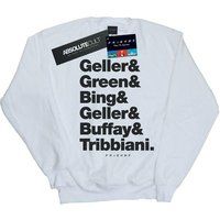 Absolute Cult Friends Women/'s Surnames Text Sweatshirt White Small