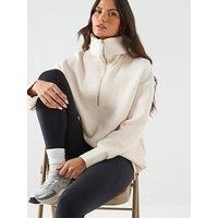 Sweaty Betty Womens Training Radiant Half Zip Sweatshirt - Beige