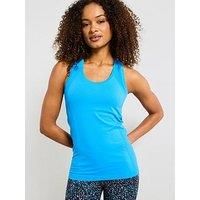 Sweaty Betty Womens Training Athlete Seamless Workout Tank Top - Blue