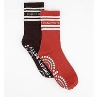 Sweaty Betty Womens Training Mid Length Ankle Gripper Socks 2 Pack - Brown