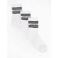 Sweaty Betty Womens Training Varsity Slogan 3 Pack Socks - White