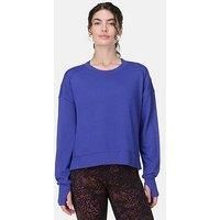 Sweaty Betty Womens Training After Class Crop Sweatshirt - Blue