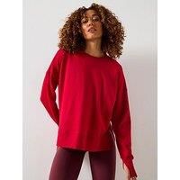 Sweaty Betty Womens Training After Class Longline Sweatshirt - Red