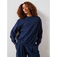 Sweaty Betty Womens Training Revive Crew Neck Sweatshirt - Navy