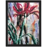 Rohlfs Amaryllis Flower Painting Large Framed Art Print Poster Wall Decor 18x24 in