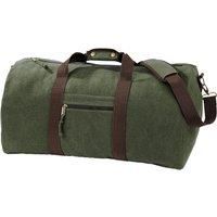 Quadra Vintage Canvas Holdall Duffle Bag - 45 litres (Pack of 2) (One Size) (Vintage Military Green)