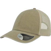 Unisex Case Pigment Dyed 6 Panel Trucker Cap (khaki)