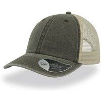 Unisex Case Pigment Dyed 6 Panel Trucker Cap (olive)