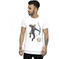 Marvel Men/'s Avengers Endgame Painted Hawkeye T-Shirt White Small