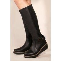 'Ayleen' Wedge Heel Knee High Boots