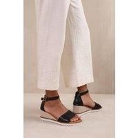 Fashion Thirsty Womens Wedge Heel Summer Sandals Ladies Mid High Party Heels Comfy Open Toe Cosy Wide Fit Strappy Shoes