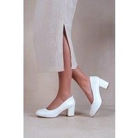 'Melrose' Mid Block Heel Court Shoes