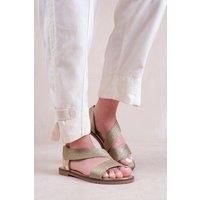 'Studio' Flat Sandals With Threaded Wide Straps