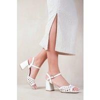 'Rise' Block Heel Sandals With Braided Strap