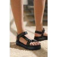 'Hawaii' Wide Fit Multi Strap Sandal With Stud Detail