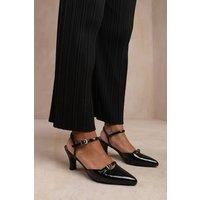 'Memphis' Low Heel With Multi Buckle Detail