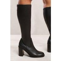 'Talia' Knee High Boots High Block Heel