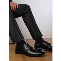 Mens Lace Up Formal Dress Shoes Classic Oxfords Derby Shoe for Office Business Casual Work Wedding Comfy Stylish Gents Shoes Black Faux Leather