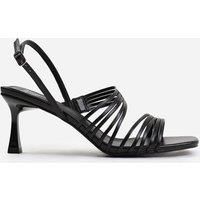 'Callie' Square Toe Low Block Slingback Heel With Multi Strap Detail