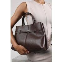 'Flores' Luxury Structured Leather Tote Bag