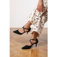 'Callie' Crossover Front Strap Stiletto Court Heel