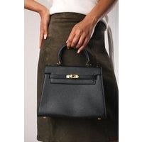 'Lluvia' Top Handle Satchel Mini Tote Bag with Turn-Lock Closure