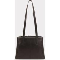 Lloyd Baker London Zip Top Genuine Leather Tote Bag, Shoulder Bag, Women’s leather Handbag, HAMPI (BLACK)