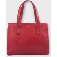 Lloyd Baker London – LALITAH Leather Tote Bag: Women/'s Timeless Modern Design in 100% Genuine Full Grain Leather with a Full Zip Closure- SAMBA (Red)