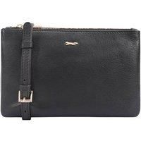 Paul Costelloe Women's 'Triplet' 100% Real Leather Cross Body Bag in Jet Black