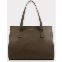Lloyd Baker London – LALITAH Leather Tote Bag: Women/'s Timeless Modern Design in 100% Genuine Full Grain Leather with a Full Zip Closure- BURNT OLIVE (Dark Green)