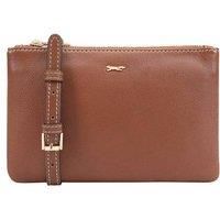 Paul Costelloe Women's 'Triplet' 100% Real Leather Cross Body Bag in Brown