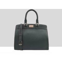 Paul Costelloe Women's 'Myanmar' 100% Real Leather Day Bag in Dark Green