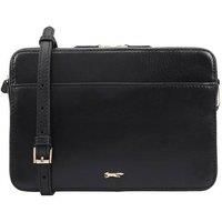 Paul Costelloe Women's 'Kouti' 100% Real Leather Cross Body Bag in Jet Black