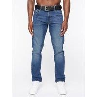 Crosshatch Mens Regular Fit Straight Fit Jeans Pants All Waist & Leg Sizes from 30W to 40W(Stone Wash&36W/32L)