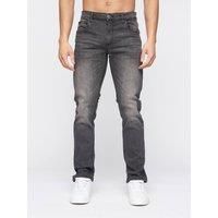 Crosshatch Mens Regular Fit Straight Fit Jeans Pants All Waist & Leg Sizes from 30W to 40W(Dark Grey&34W/30L)