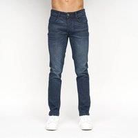 Crosshatch Mens Regular Fit Straight Fit Jeans Pants All Waist & Leg Sizes from 30W to 40W(Dark Wash&32W/32L)