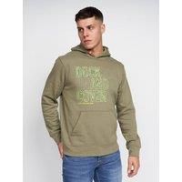Duck and Cover - Mens /'PEKLAR/' Everyday Essential Pullover Hooded Sweatshirt Fleece Hoodie (S, Olive)
