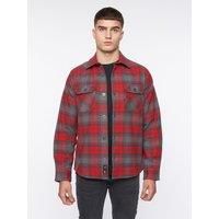 Duck and Cover - Mens Willington Overshirt Red Check