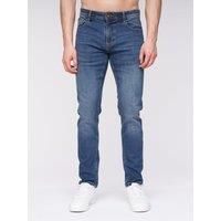 Henleys - Mens ‘MAYHEN’ Slim Fit Cotton Rich Denim Jeans (Stone Wash, W32 L32)
