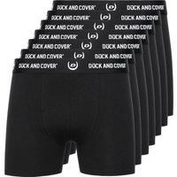 Duck and Cover - Mens /'ANVILLI/' Essential 7 Pack Cotton Rich Tag Free Multipack Boxer Shorts (S, PKA, Black)