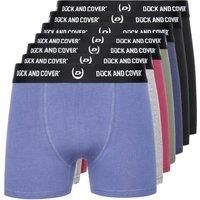Duck and Cover - Mens /'ANVILLI/' Essential 7 Pack Cotton Rich Tag Free Multipack Boxer Shorts (XXL, PKB, Assorted)