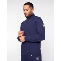 One True Saxon Men's Dexon Zip Hoodie in Navy | Size: Medium